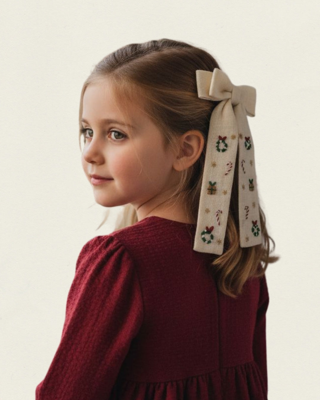 Yılbaşı Nakışlı Bej Fiyonk Toka