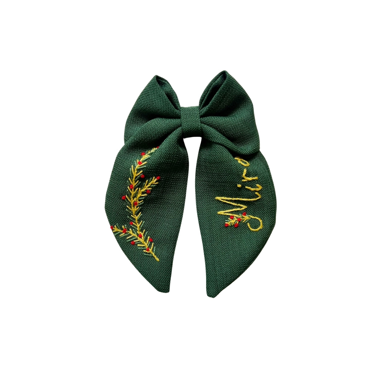 İsim Nakışlı Yeşil Fiyonk Toka