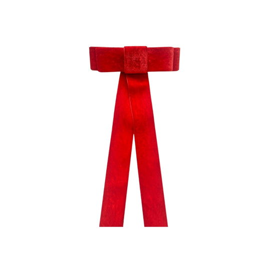 Kırmızı Kadife Fiyonk Toka