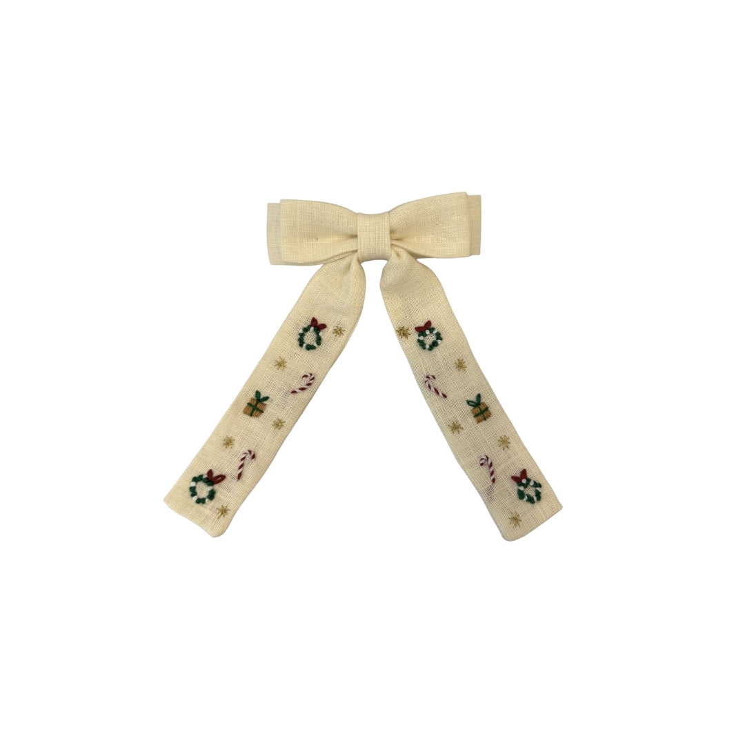 Yılbaşı Nakışlı Bej Fiyonk Toka