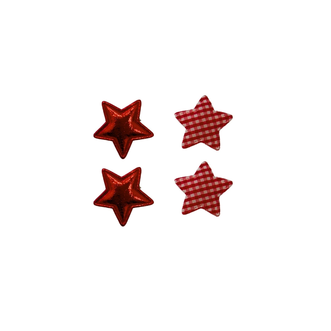 4'lü Kırmızı Yıldız Toka Seti