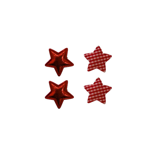 4'lü Kırmızı Yıldız Toka Seti