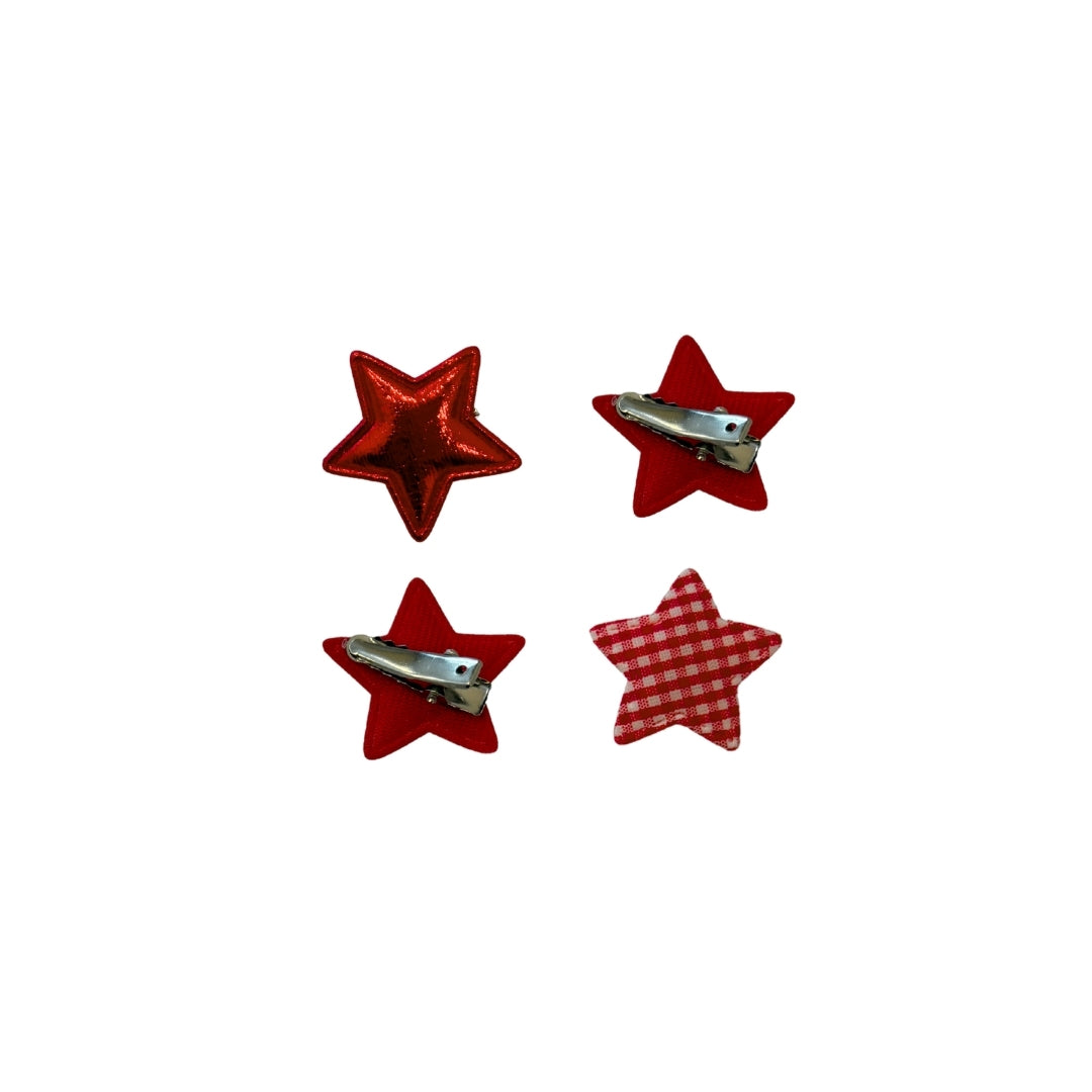 4'lü Kırmızı Yıldız Toka Seti