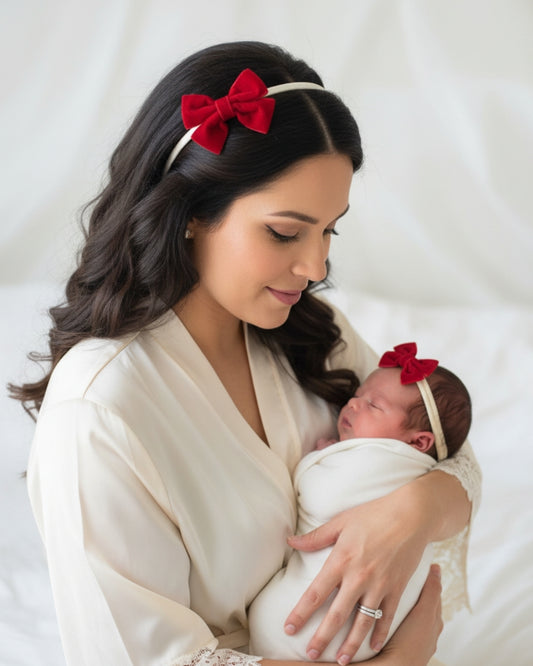 Kırmızı Fiyonk Anne-Bebek Seti