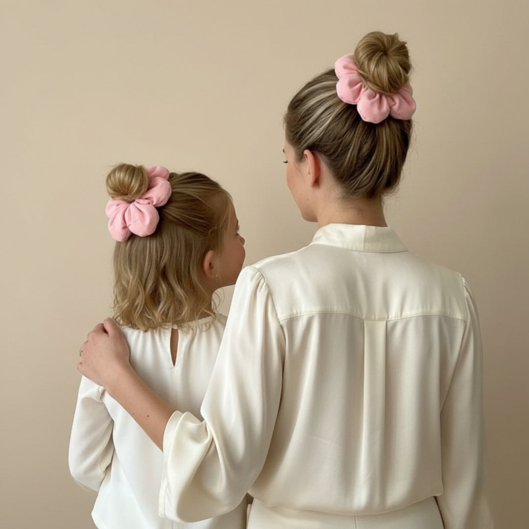 Pembe Çiçek Anne-Kız Tokası