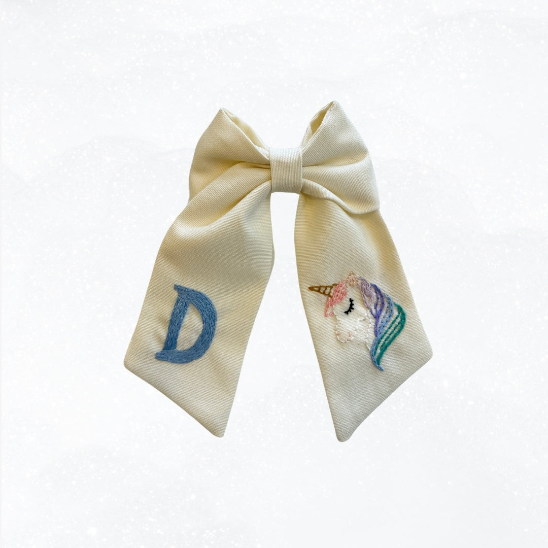 Harf Nakışlı Unicorn Fiyonk Toka