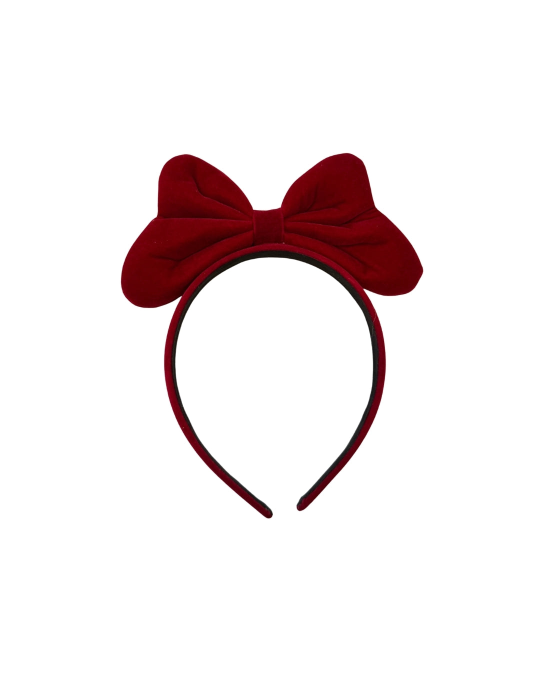 Bordo Kadife Fiyonk Taç