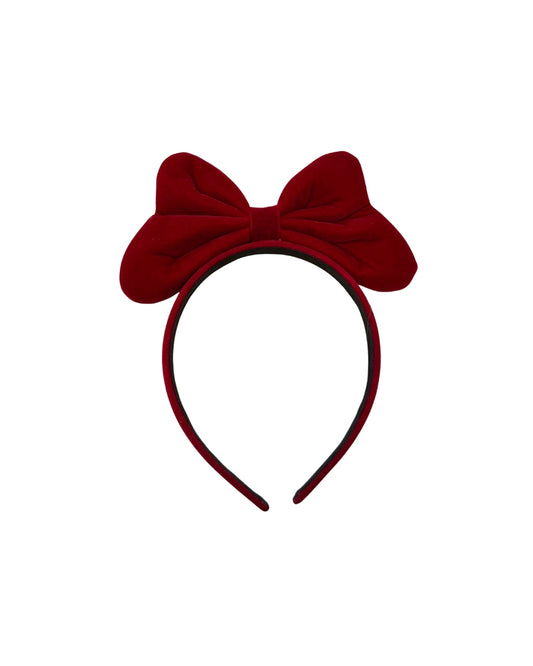 Bordo Kadife Fiyonk Taç