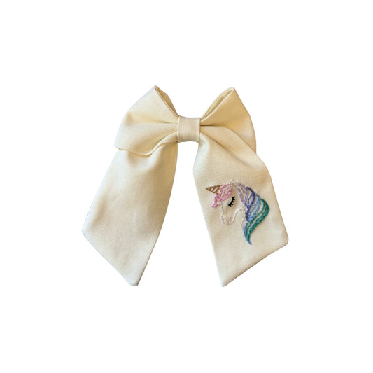 Unicorn Nakışlı Bej Fiyonk Toka