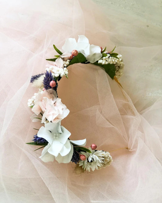 Pastel Çiçekli Taç