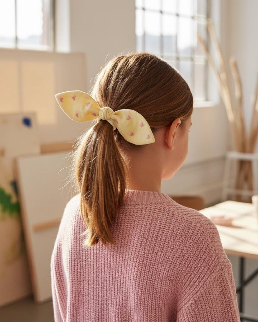 Kalp Nakışlı  Lastik Toka