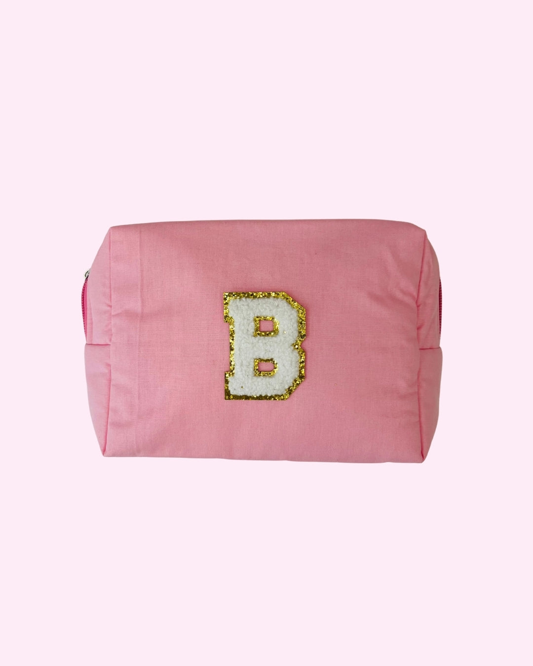 harf patchli pembe çanta