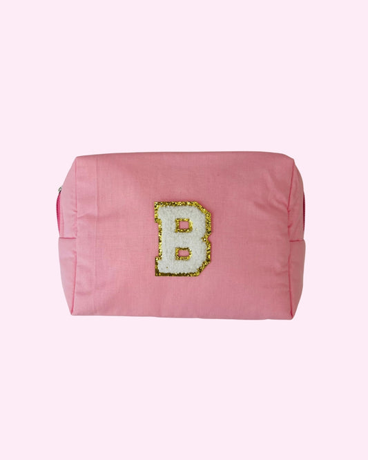 harf patchli pembe çanta